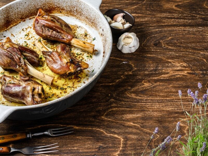 Bridestowe braised lamb shanks lavender