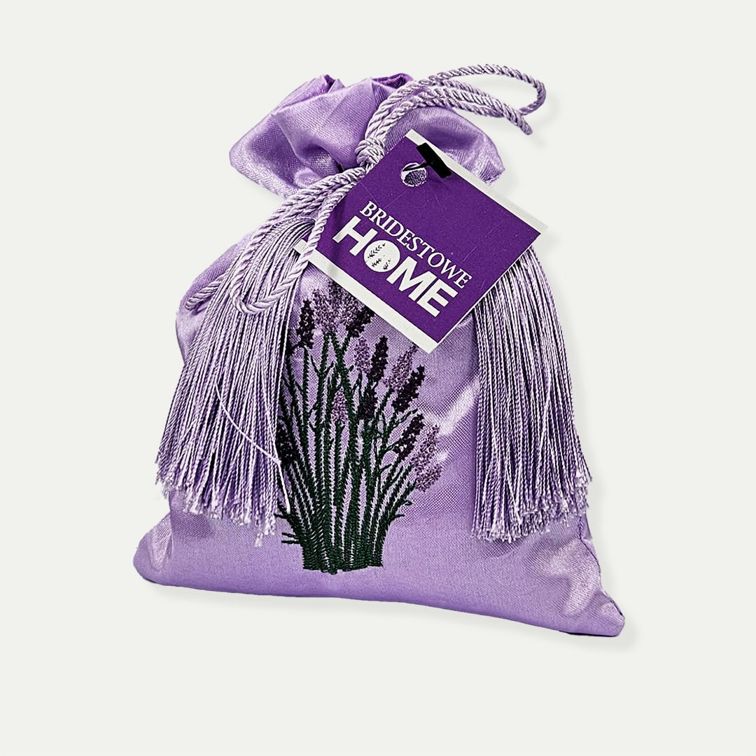 Purple satin bag