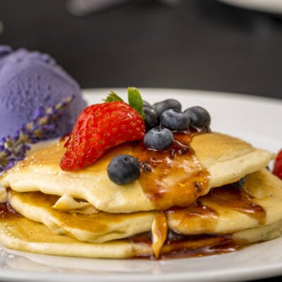 Lavender pancakes