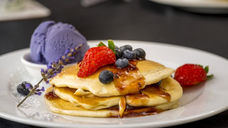 Lavender pancakes