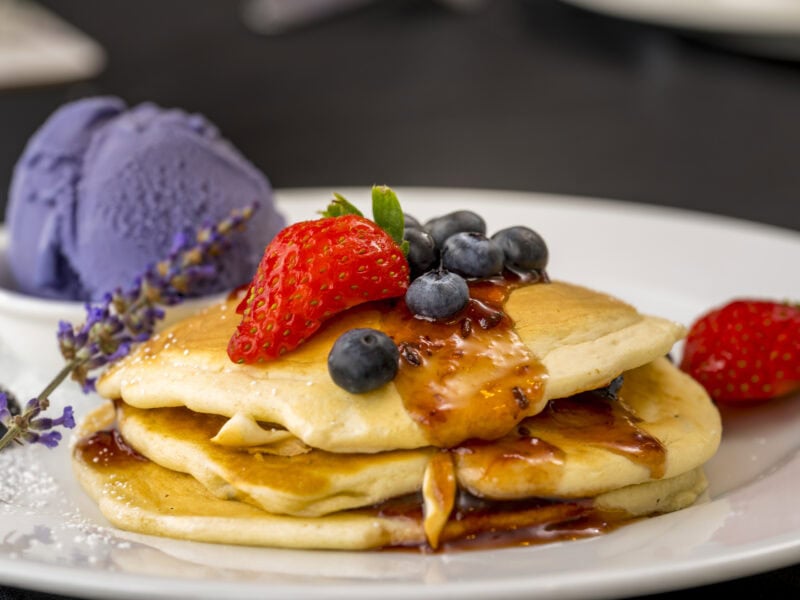 Lavender pancakes